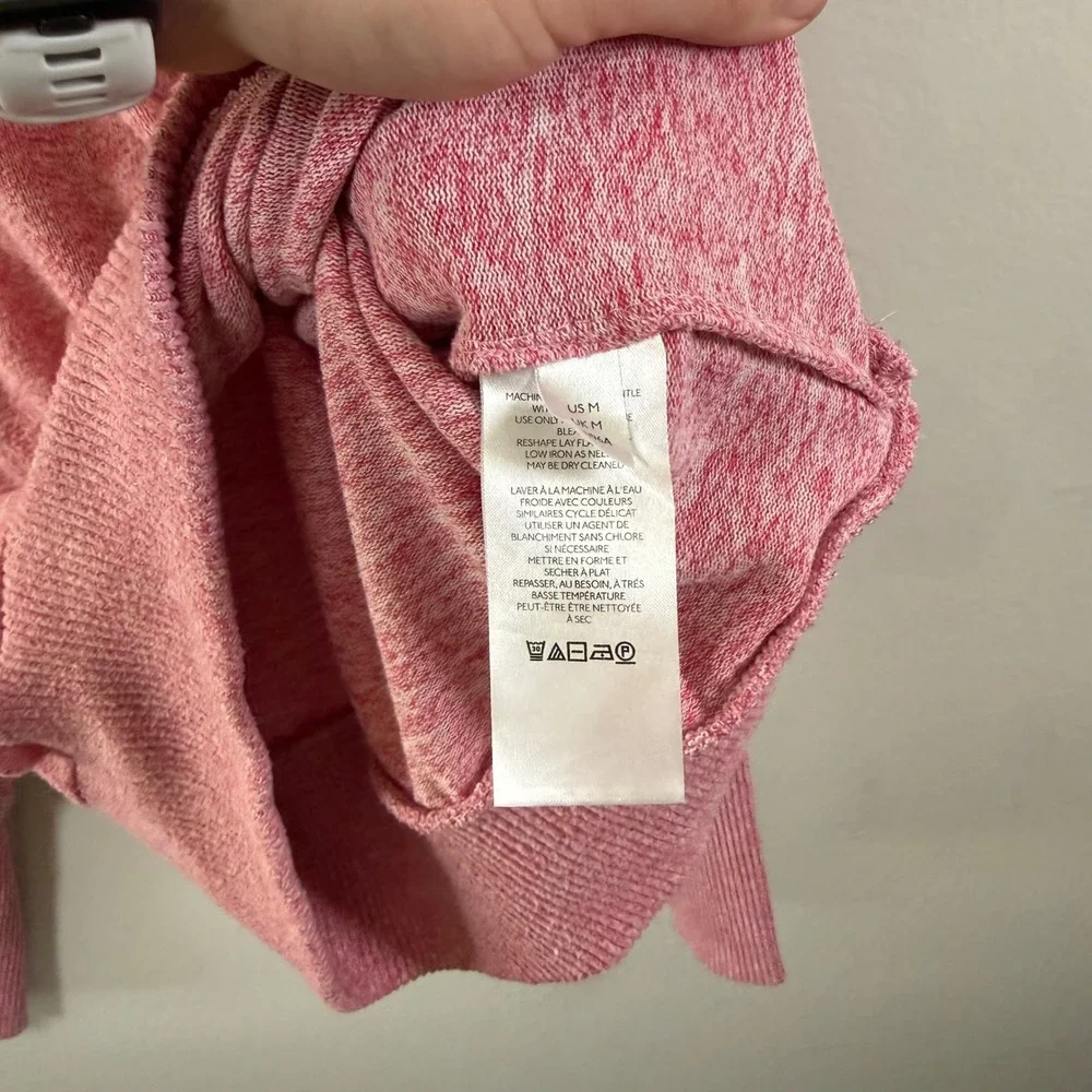 Maeve Anthropologie Pink‎ Marl Mock Neck Raglan Sweater Womens Medium